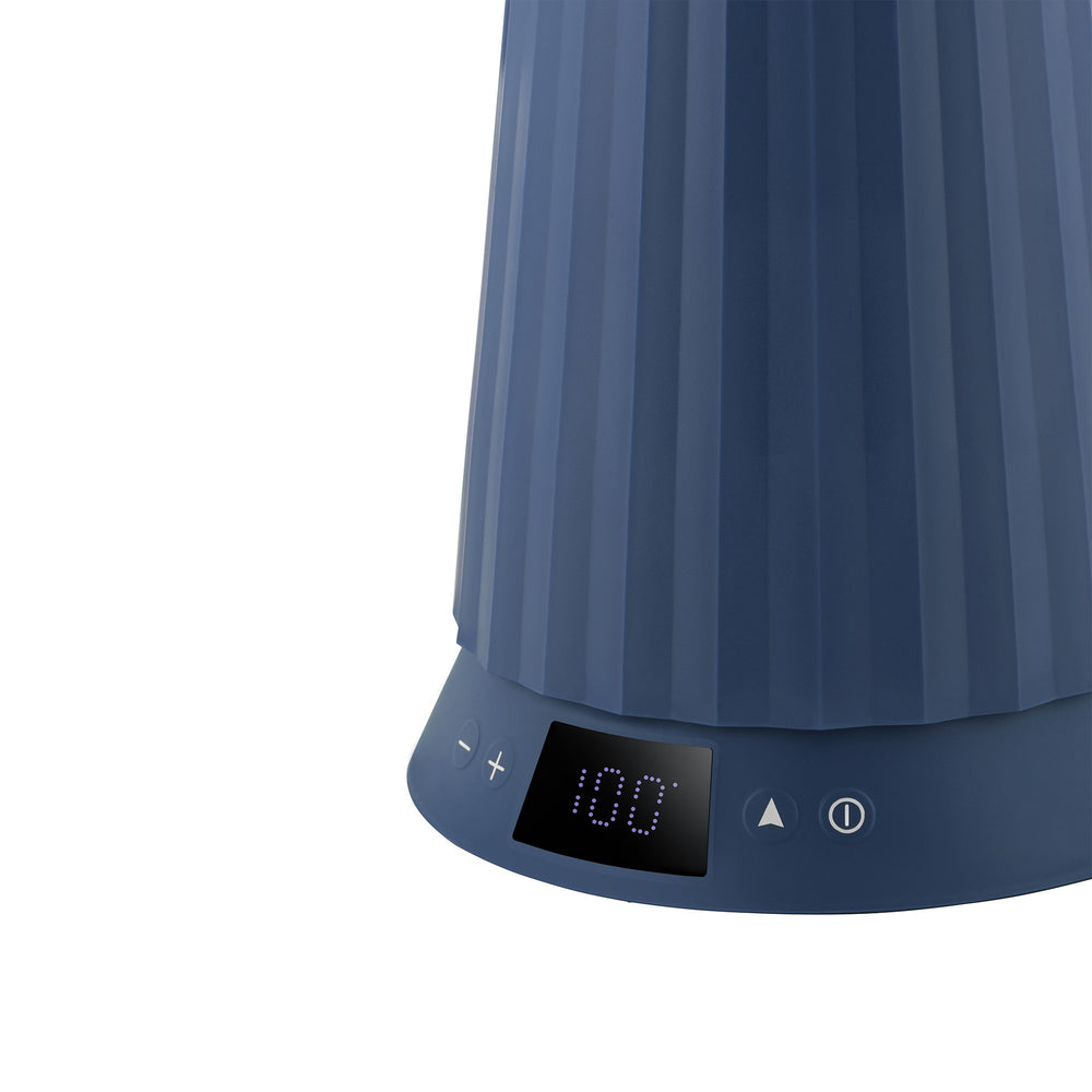 Alessi Wasserkocher Plissé mit Temperaturregelung Blau - 1.7 Liter - 1850 W - Michele De Lucchi - MDL21 DAZ