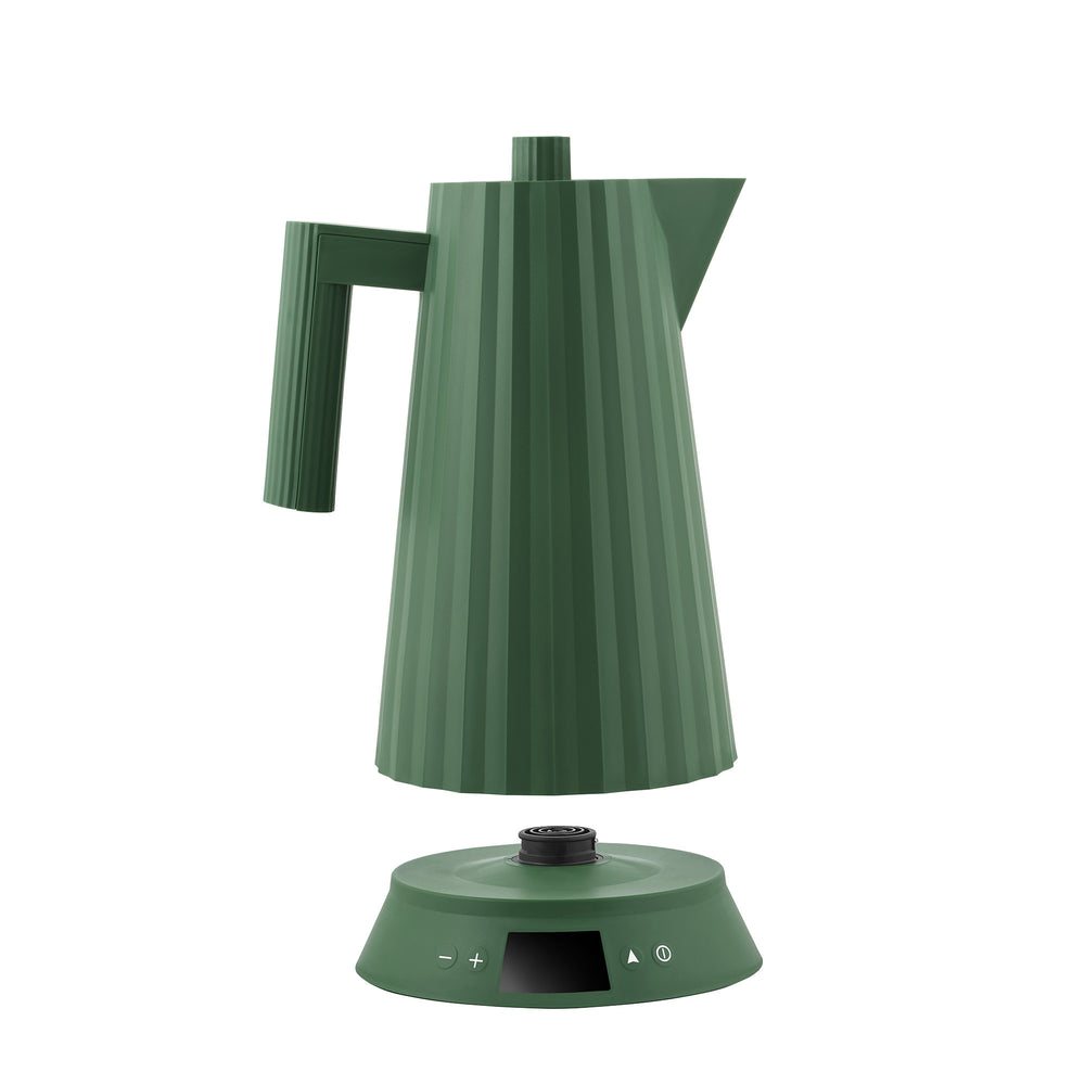Alessi Wasserkocher Plissé mit Temperaturregelung Grün - 1,7 Liter - 1850 W - Michele De Lucchi - MDL21 GR