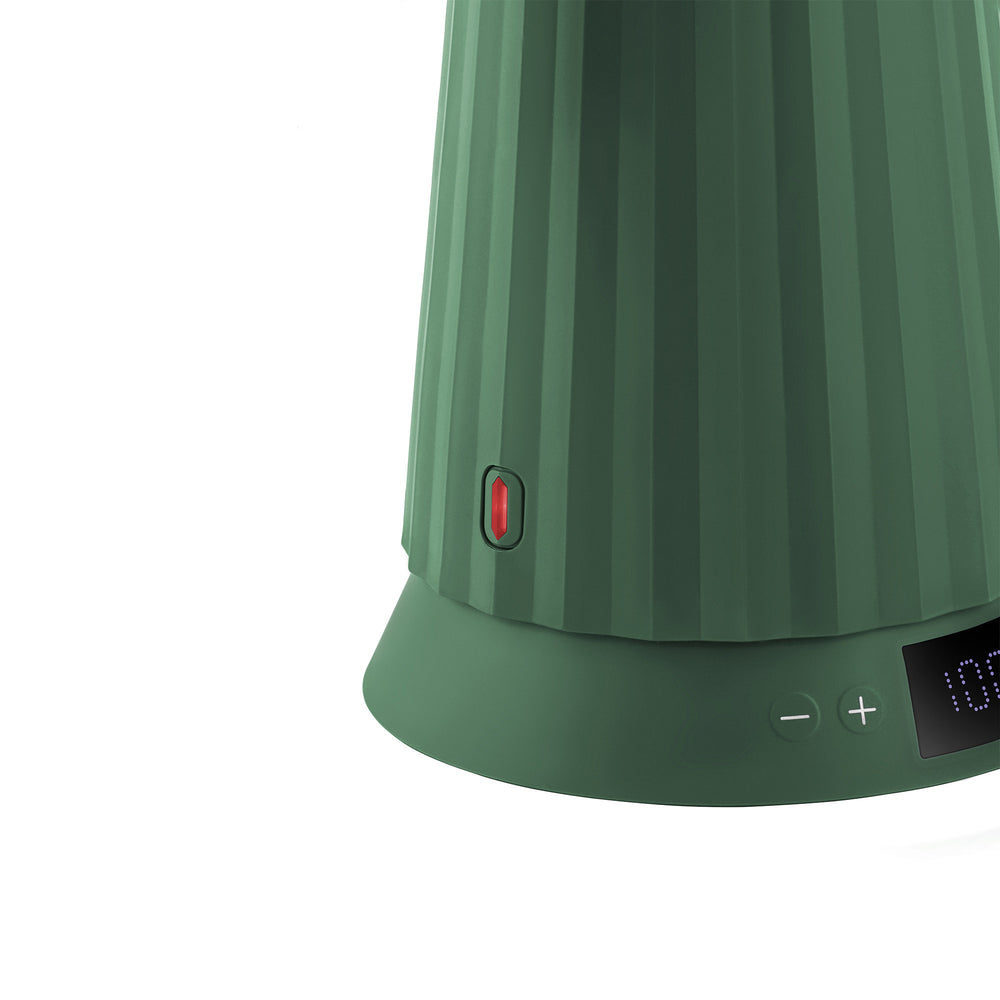 Alessi Wasserkocher Plissé mit Temperaturregelung Grün - 1,7 Liter - 1850 W - Michele De Lucchi - MDL21 GR