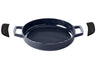 Alva Grillpfanne / Grillplatte Nori ø 28 cm + Kostenlose Ledergriffe - für alle Herdarten geeignet - emaillierte Antihaftbeschichtung