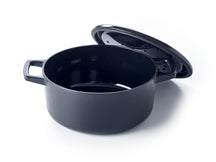 Alva Bräter - Dutch Oven - Nori - Gusseisen ø 26 cm -emaillierte Antihaftbeschichtung + Gratis Ledergriffe