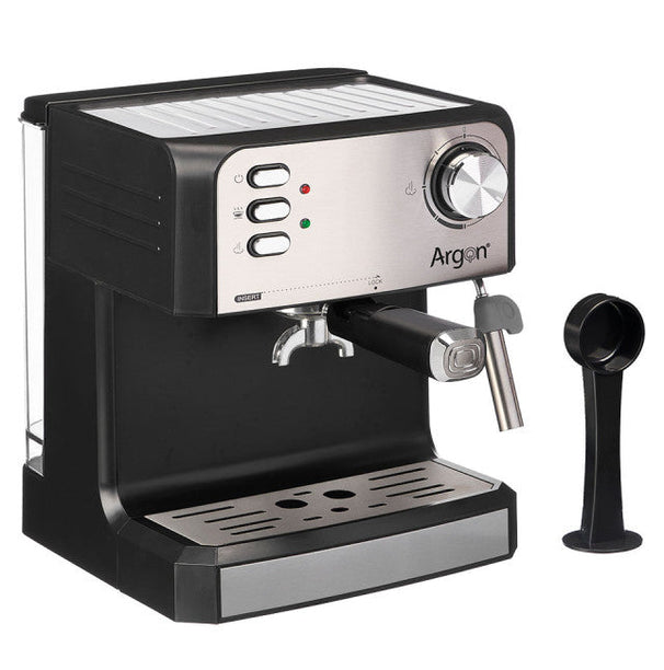 Argon Espressomaschine / Kolbenmaschine RVS / Schwarz - 20 Bar - 1,6 Liter