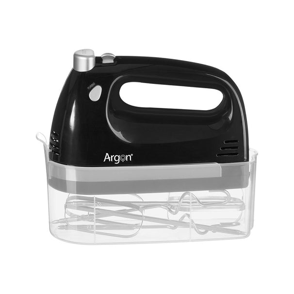 Argon Handmixer Schwarz - Inklusive Rühr- und Knethaken - 400 W