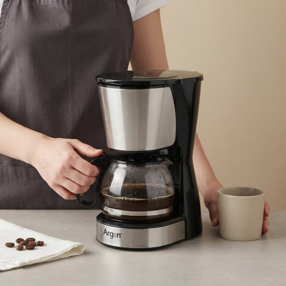 Argon Filter-Kaffeemaschine mit Glaskanne - 6 Tassen - 750 ml