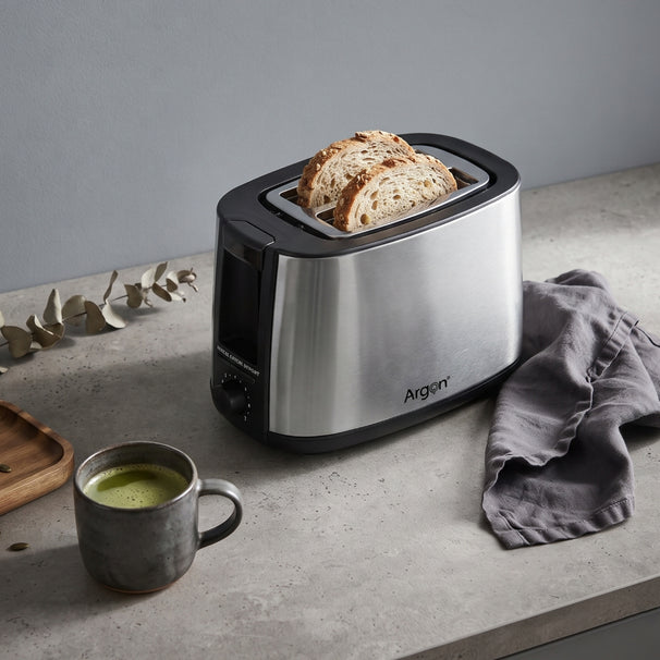 Argon Toaster RVS / Matt Schwarz - 2 Schlitze - 750 W