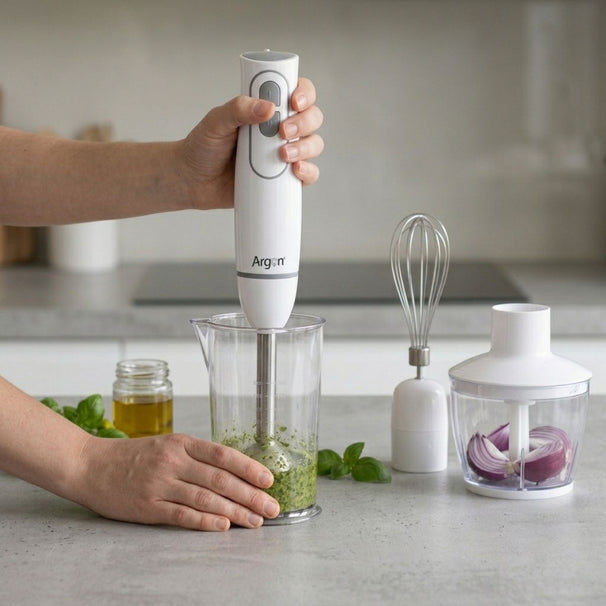 Argon Stabmixer-Set mit Zubehör Weiß - 1000 W