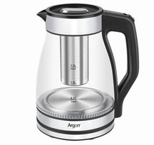 Argon Wasserkocher Glas / RVS mit Filter - 1,5 Liter - 1500 W