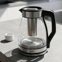 Argon Wasserkocher Glas / RVS mit Filter - 1,5 Liter - 1500 W