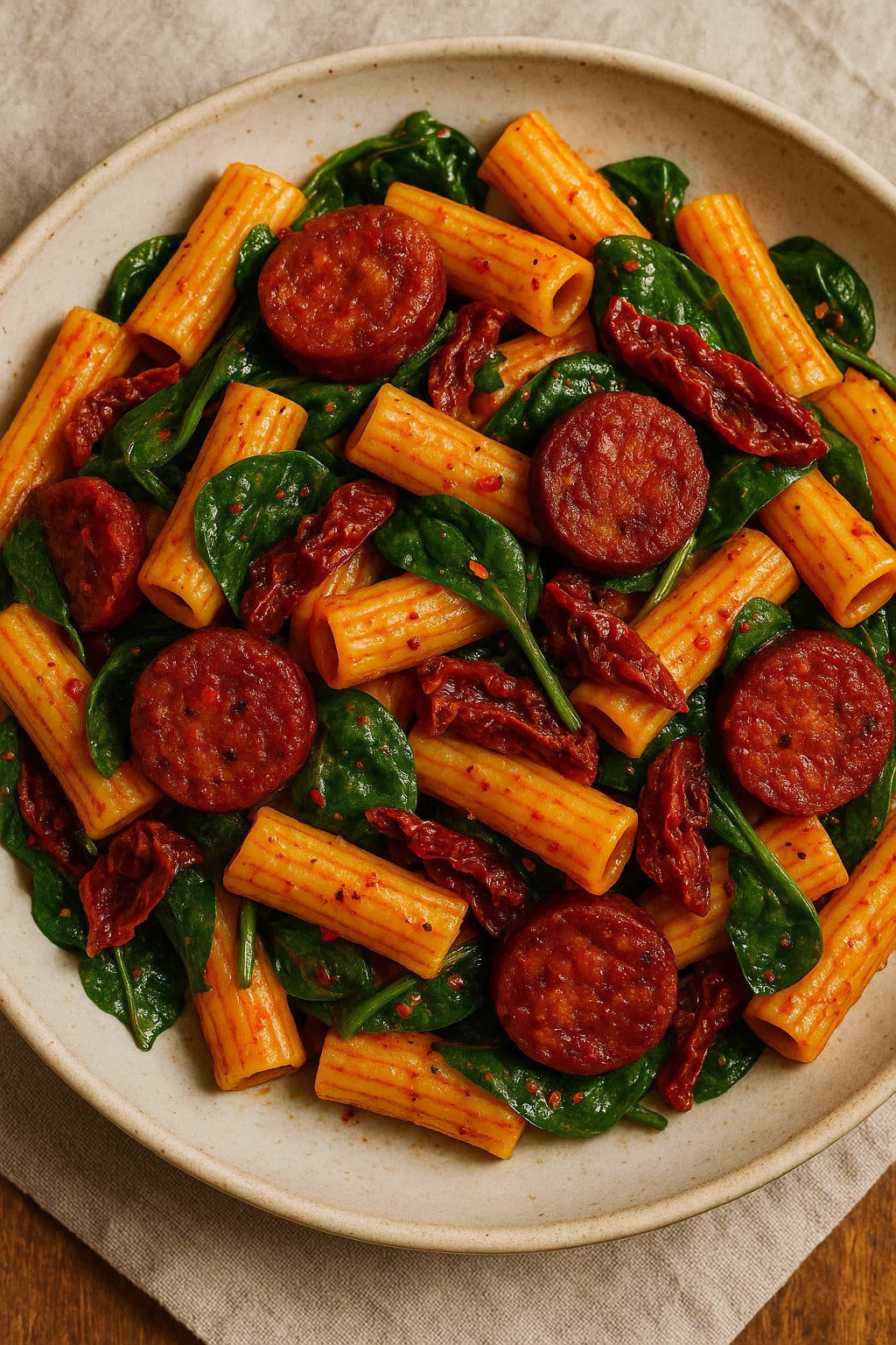 Eine schnelle und aromatische mediterrane Pasta