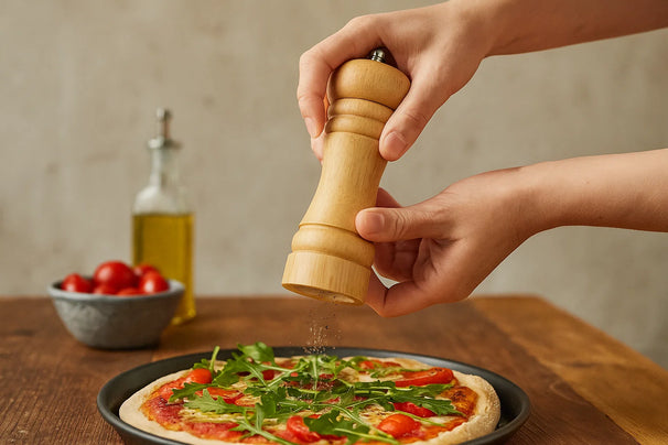 Cookinglife Pfeffermühle Rocca Natur - Edelstahl Mahlwerk - 16,5 cm