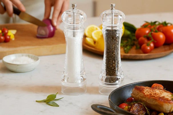Cookinglife Pfeffer- und Salzmühle Set Rocca Transparent - 21,5 cm