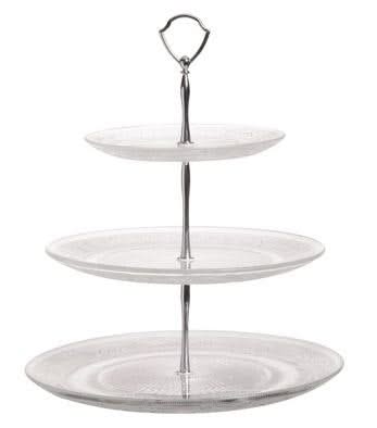 Cosy & Trendy Etagere / Servierturm Retro - Glas - ø 29 cm - 3-stöckig