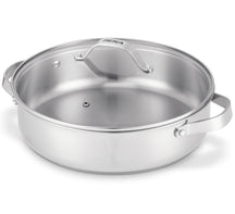 Beka Schmorpfanne / Sauteuse mit zwei Seitengriffen und Glasdeckel Cicla Ø 28 cm – ohne antihaftbeschichtung – geeignet für alle Wärmequellen