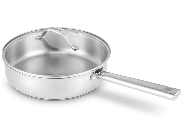 Beka Schmorpfanne / Sauteuse mit Glasdeckel Cicla Ø 24 cm – ohne antihaftbeschichtung – geeignet für alle Wärmequellen