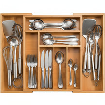  Cookinglife Besteckeinsatz - Bambus - ausziehbar - 28x34x5cm / 45x34x5cm