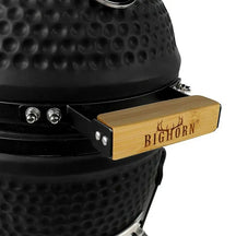 Bighorn Grill Kamado Mattschwarz - 13 Inch / 27 cm - Holzkohlegrill Pizzastein