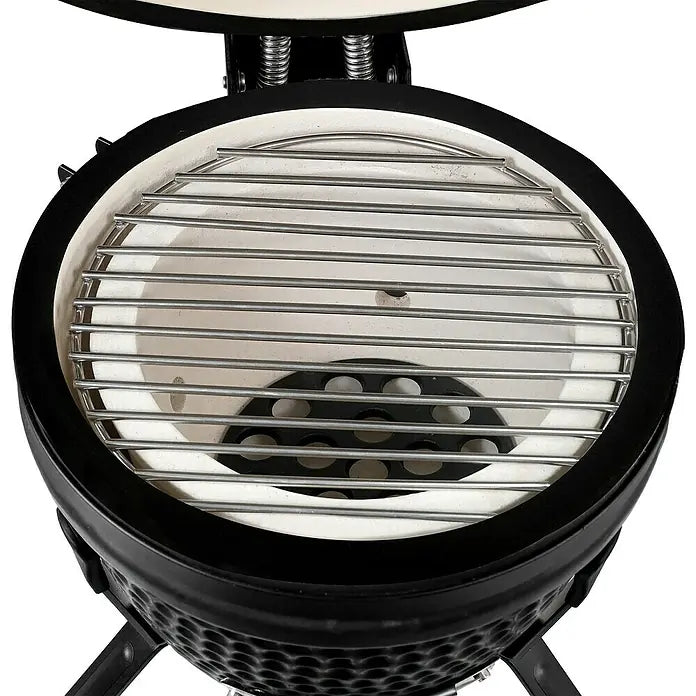 Bighorn Grill Kamado Mattschwarz - 13 Inch / 27 cm - Holzkohlegrill Pizzastein
