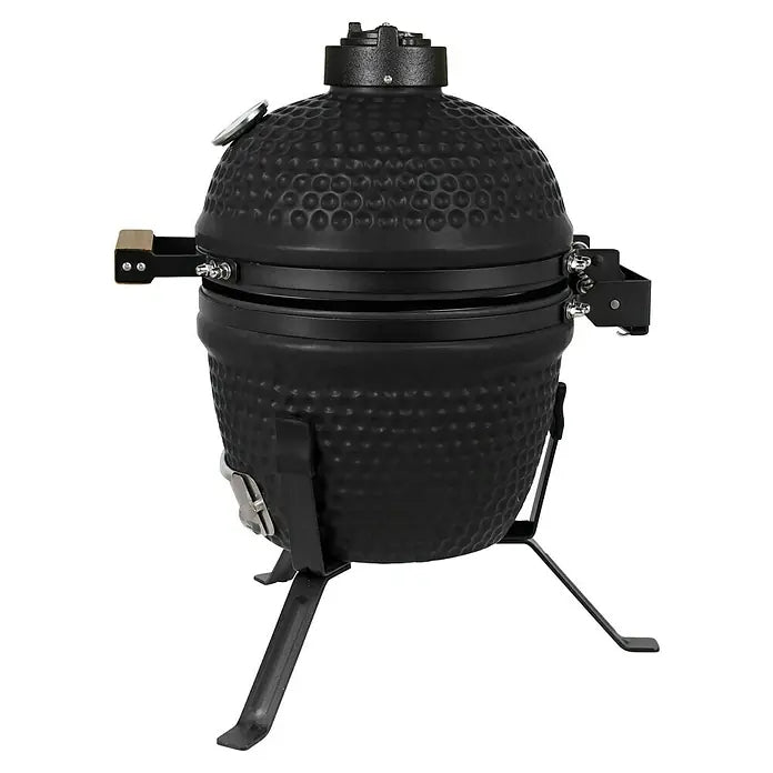 Bighorn Grill Kamado Mattschwarz - 13 Inch / 27 cm - Holzkohlegrill Pizzastein