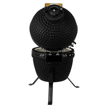 Bighorn Grill Kamado Mattschwarz - 13 Inch / 27 cm - Holzkohlegrill Pizzastein
