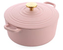 BK Bräter Bourgogne Blush Pink Gusseisen ø 24 cm / 4,2 Liter - emaillierte Antihaftbeschichtung