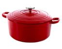 BK Bräter Bourgogne Chili Red Gusseisen ø 20 cm / 2,5 Liter - emaillierte Antihaftbeschichtung