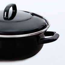 BK Braadpan Fortalit Emaille Zwart ø 24 cm / 2.5 Liter - detail 3