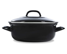 BK Braadpan Fortalit Emaille Zwart ø 24 cm / 2.5 Liter - zijaanzicht