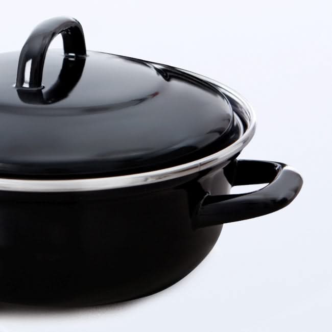 BK Braadpan Fortalit Emaille Zwart ø 36 cm / 7.5 Liter - detail 3