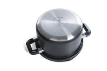 BK Topfset Flow Cool Schwarz 4-teilig -Edelstahl - Kochtöpfe ø 16, 18, 20 cm & Stieltopf ø 16 cm