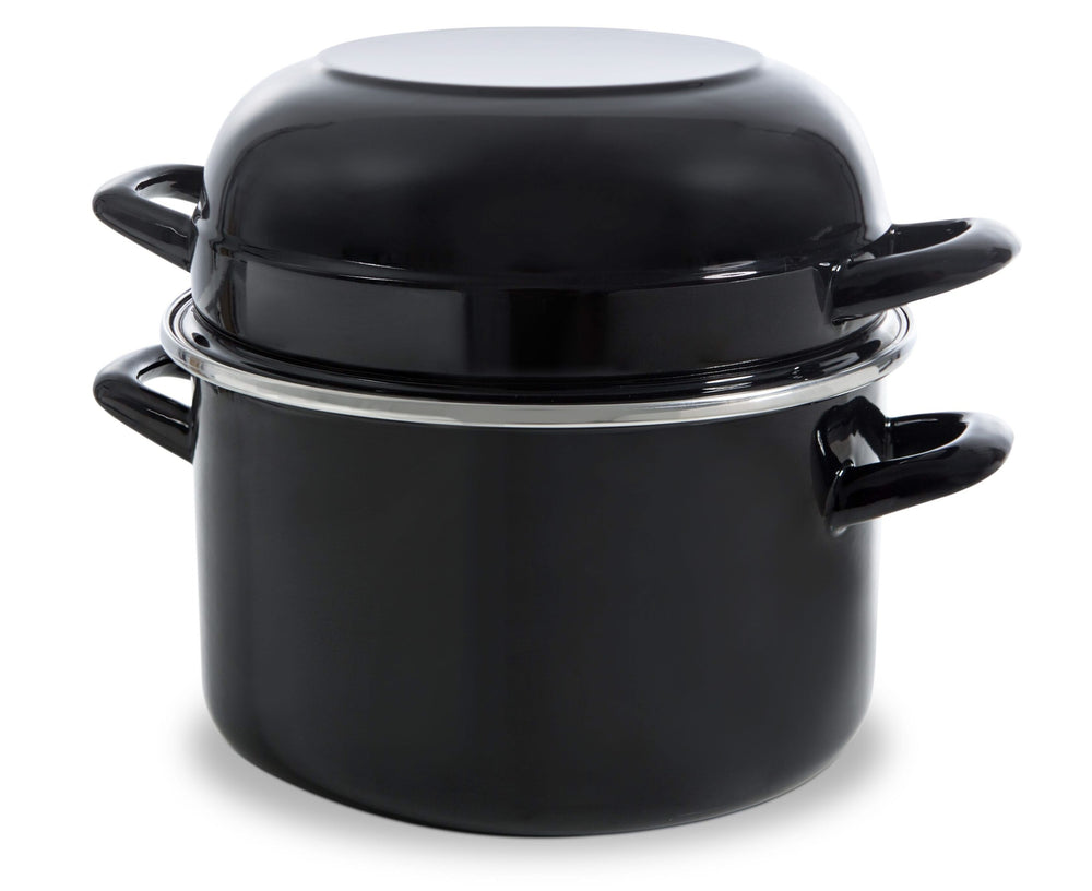 BK Mosselpan Fortalit Emaille Zwart ø 22 cm / 5 Liter