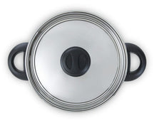 BK Pannenset Karaat+ RVS 5-delig - Kookpan ø 16, 18 & 20 cm, Steelpan ø 16 cm & Soeppan ø 24 cm - bovenaanzicht