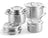 BK Pannenset Twist RVS 5-delig - Kookpan ø 16, 18, 20 & 22 cm & Steelpan ø 16 cm