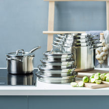 BK Pannenset Twist RVS 5-delig - Kookpan ø 16, 18, 20 & 22 cm & Steelpan ø 16 cm - sfeerbeeld 3