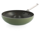 BK Wokpfanne Sublime Olive Green ø 28 cm - keramische Antihaftbeschichtung