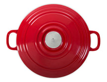 BK Bräter Bourgogne Chili Red Gusseisen ø 24 cm / 4,2 Liter - emaillierte Antihaftbeschichtung