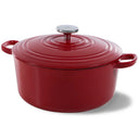 BK Bräter Bourgogne Chili Red Gusseisen ø 28 cm / 6,7 Liter - emaillierte Antihaftbeschichtung