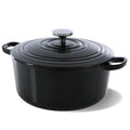 BK Bräter Bourgogne Jet Black Gusseisen ø 24 cm / 4,2 Liter - emaillierte Antihaftbeschichtung