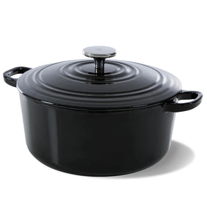 BK Bräter Bourgogne Jet Black Gusseisen ø 24 cm / 4,2 Liter - emaillierte Antihaftbeschichtung