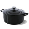 BK Bräter Bourgogne Jet Black Gusseisen ø 24 cm / 4,2 Liter - emaillierte Antihaftbeschichtung