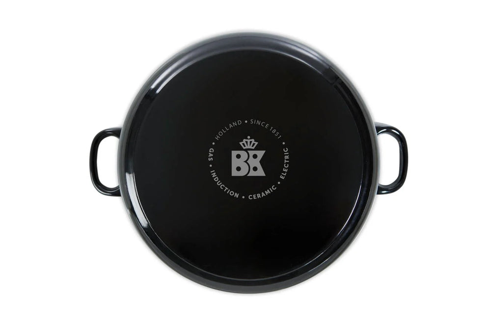 BK Bräter Bourgogne Jet Black Gusseisen ø 24 cm / 4,2 Liter - emaillierte Antihaftbeschichtung