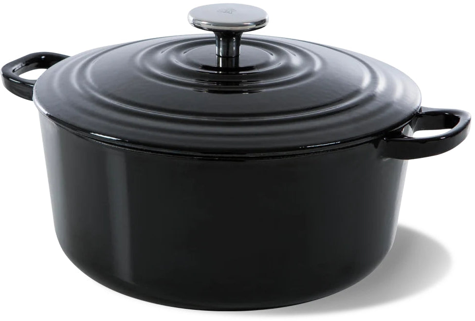 BK Bräter Bourgogne Jet Black Gusseisen ø 28 cm / 6.7 Liter - emaillierte Antihaftbeschichtung