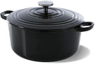 BK Bräter Bourgogne Jet Black Gusseisen ø 28 cm / 6.7 Liter - emaillierte Antihaftbeschichtung