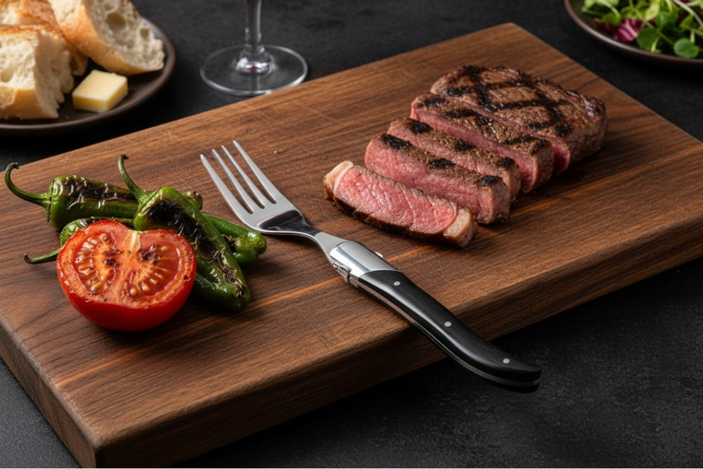 Blackwell Steakbesteck Laguiole - Steakmesser & Steakgabeln - Pakkaholz- 12 Stück