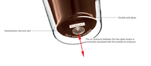 Bodum Doppeltwandige Kaffee- und Teegläser mit Henkel Canteen - Patentiertes Ventil - 200 ml - 2 Stück