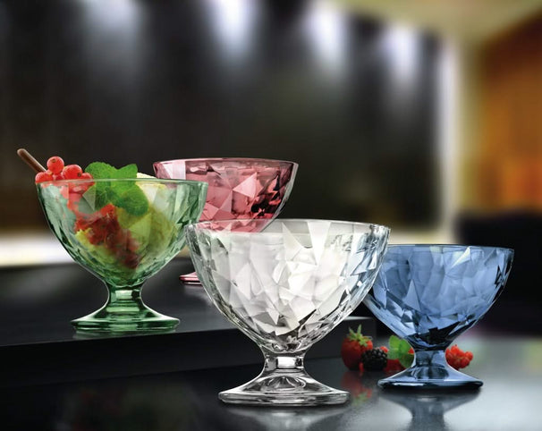 Bormioli Rocco Eisbecher - Sorbetgläser - Diamant - 360 ml - 6er-Pack