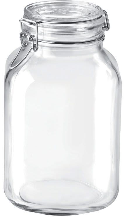 Bormioli Rocco Weckpot Fido Square - 14 x 14 cm / 3 Liter - 2 Stück