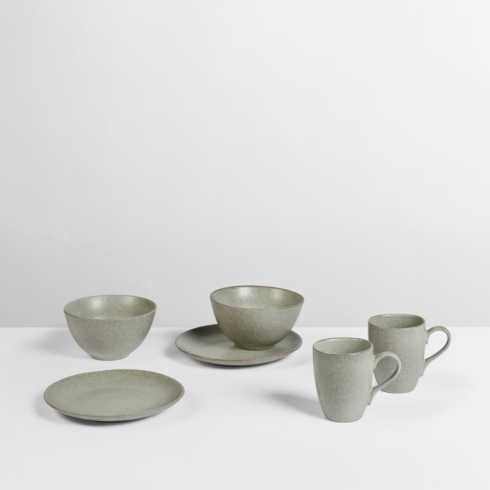 Broste Copenhagen Frühstücksset Nordic Marsh 6-teilig / 2 Personen - 2 Frühstückteller, 2 Schalen und 2 Tassen