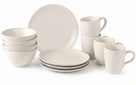 Broste Copenhagen Frühstücksset Nordic Vanilla 12-teilig / 4 Personen - 4 Frühstückteller, 4 Schalen und 4 Tassen