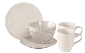 Broste Copenhagen Frühstücksset Nordic Vanilla 6-teilig / 2 Personen - 2 Frühstückteller, 2 Schalen und 2 Tassen