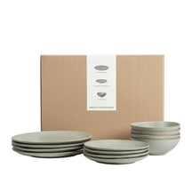 Broste Copenhagen Geschirrset Nordic Marsh 12-teilig / 4 Personen - 4 Speiseteller, 4 Frühstückteller und 4 Schalen